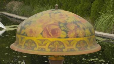 Appraisal: Pairpoint Reverse-painted Lamp, ca. 1912