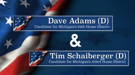 Video thumbnail: Meet the Candidates on CMU Public Television Meet the Candidates Adams (D-94) and Schaiberger (D-103)