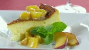 Crustless Peach Cheesecake