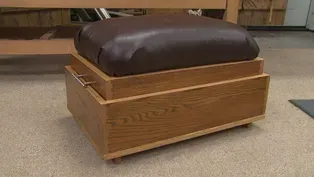 Ottoman Storage Stool with Reversible Top