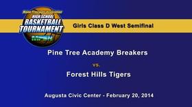 Video thumbnail: Maine High School Basketball Tournament Pine Tree Acad. vs. Forest Hills Girls D West Semifinal