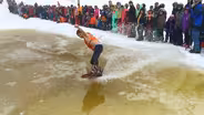 Titus Mountain Madness 2014: Pond Skimming Action