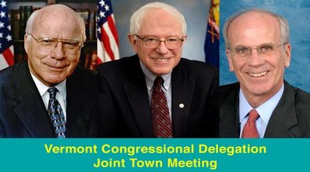 Video thumbnail: Vermont PBS Specials Vermont Congressional Delegation Joint Town Meeting