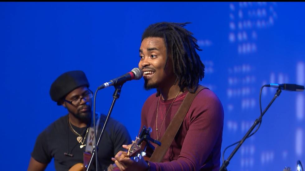 Royce Lovett performs at Gradstock Concert image