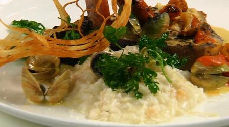 Video thumbnail: Neighborhood Kitchens Neighborhood Kitchens: Scampo's Chorizo-Stuffed Swordfish