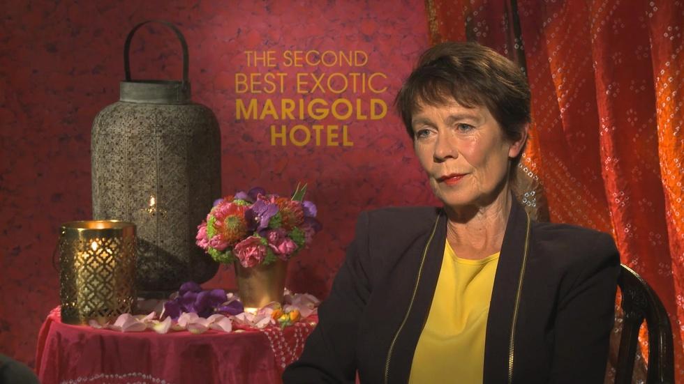 Celia Imrie for "Second Best Exotic Marigold Hotel" image