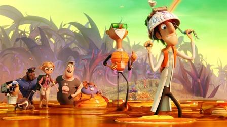 Video thumbnail: Flicks The stars of "Cloudy with a Chance of Meatballs 2"