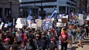 Protesters in Downtown Chicago on 'No Kings' Day