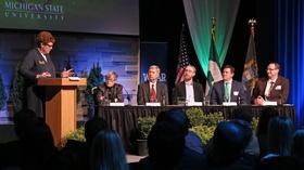 Video thumbnail: MSU Video A Conversation with Pres. Simon: MSU's Energy Future 2016