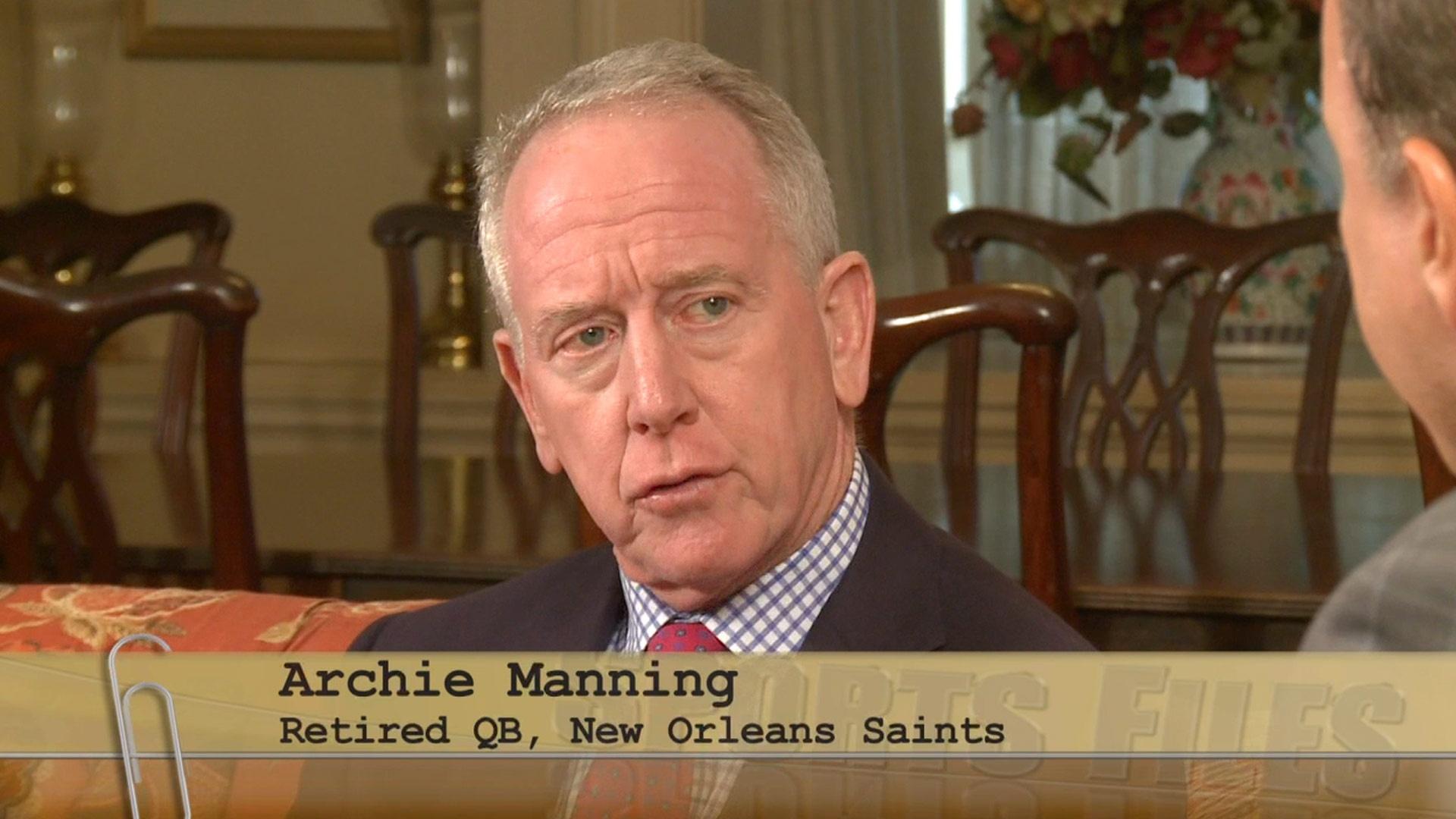 Youth Archie Manning Black New Orleans Saints Retired Player