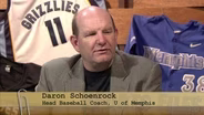 The University of Memphis Baseball Coach Daron Schoenrock