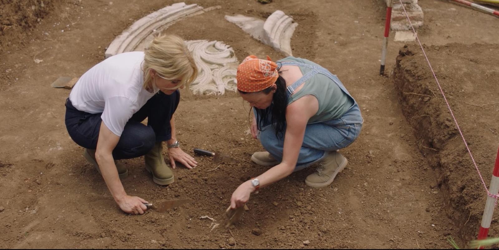 Sylvia helps a friend at her archaeological dig, where she unearths a skeleton.