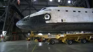 The space shuttle Atlantis relocates 