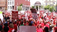 Union Members Rally for Full Pension Payments at State House