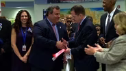 Christie Embraced by Democratic Union City Mayor Brian Stack