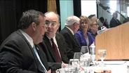 At Dinner, Christie and Buono Try to Woo Business Community