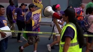 Workers and Officials March Through Streets of Trenton