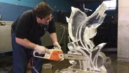 A Behind-the-Scenes Look at Ice Sculptor's Cool Creations