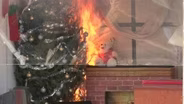 Christmas Tree Fire Demonstration Highlights Safety Hazards