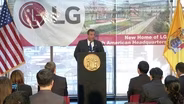 At LG Headquarters, Governor Touts Positive Job Numbers