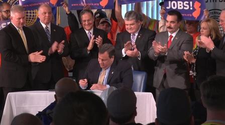 Video thumbnail: NJTV News Christie Signs Bill Authorizing $400M for Transportation