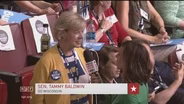 Senator Tammy Baldwin interviewed on floor of DNC