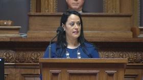 Video thumbnail: Here and Now Shannon Holsey Addresses Legislature At State Of The Tribes