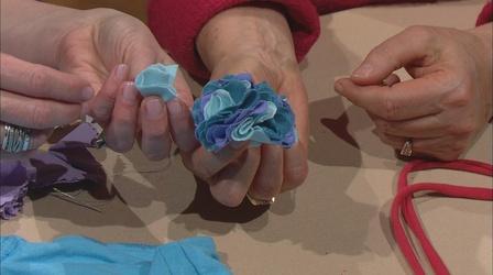 Video thumbnail: Sewing With Nancy Fabric Flowers - Part 2