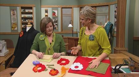 Video thumbnail: Sewing With Nancy Fabric Flowers - Part 1
