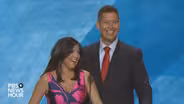 U.S. Rep. Sean Duffy and Rachel Campos-Duffy address the RNC