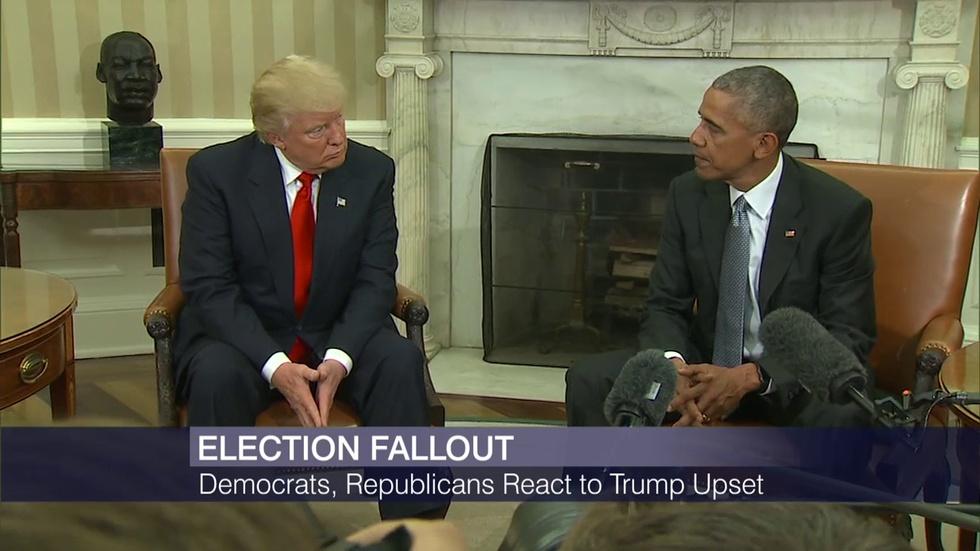 Trump, Obama Meet at White House image