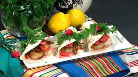 Video thumbnail: Carolina Outdoor Journal Simple cooking: Scallops With Taco Pickles