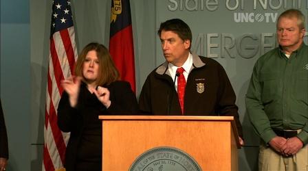 Video thumbnail: NC Emergency Management and Weather Governor McCrory Emergency Press Conference 2/25/2015