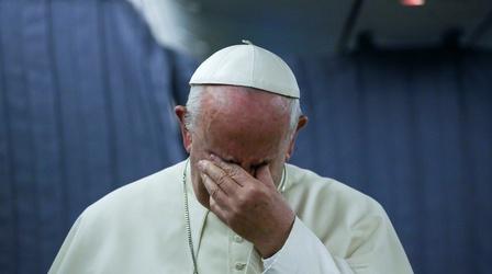 Video thumbnail: PBS NewsHour The pope defends a bishop accused of witnessing abuse