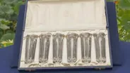 Appraisal: Lalique Six Figurines Glass Goblets with Box, ca.