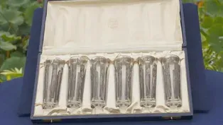 Appraisal: Lalique Six Figurines Glass Goblets with Box, ca.