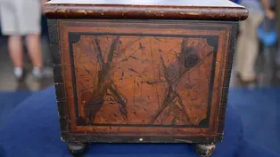 Appraisal: 1837 New York Grain-painted Pine Lock Box