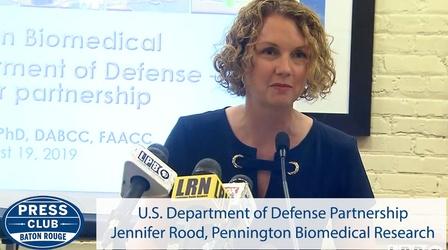 Video thumbnail: Press Club PBRC’s Defense Partnership | Jennifer Rood | 08/19/19 | Pres