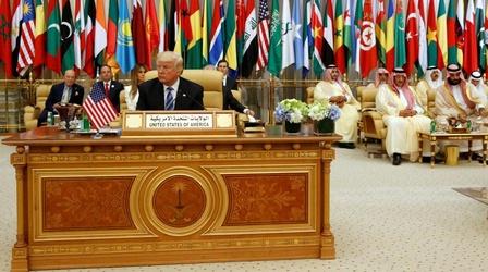 Video thumbnail: PBS NewsHour Trump calls on Arab world to unite against extremism