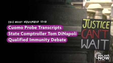 Video thumbnail: New York NOW Cuomo Transcripts, Comptroller DiNapoli, Qualified Immunity