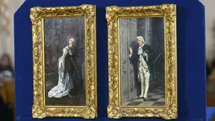 Appraisal: Achille Glisenti Diptych Oil Paintings, ca. 1900