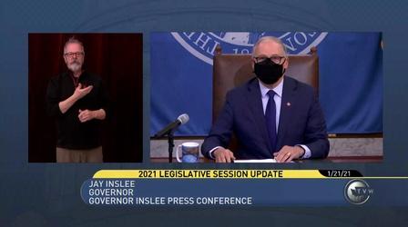 Video thumbnail: Northwest Now Digital First Inslee One Year of COVID 1/21