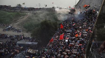 Video thumbnail: PBS NewsHour What mass protests in Iraq and Lebanon have in common