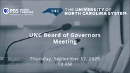 9/17/26: UNC Board of Governors Meeting
