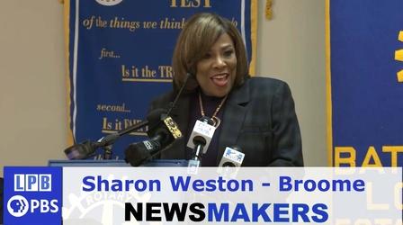 Video thumbnail: Newsmakers Mayor Sharon Weston Broome | Mayor of EBR | 01/04/22