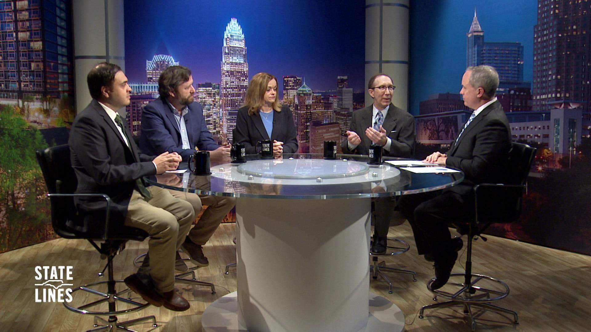 Host of State Lines, Kelly McCullen and panelists.