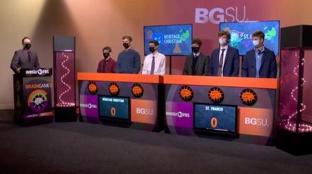 Video thumbnail: BGSU Brain Game Heritage Christian vs St. Francis