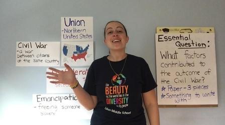 Video thumbnail: NJTV Learning Live Civil War: Other Factors - Pam Romanchuk - Sixth Grade