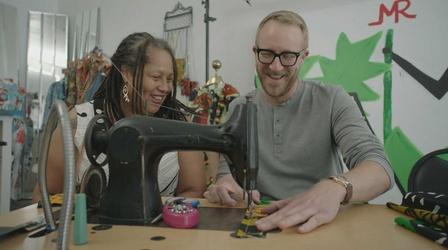 Video thumbnail: Lost LA Shindana Doll Dressmakers Show Nathan How to Sew