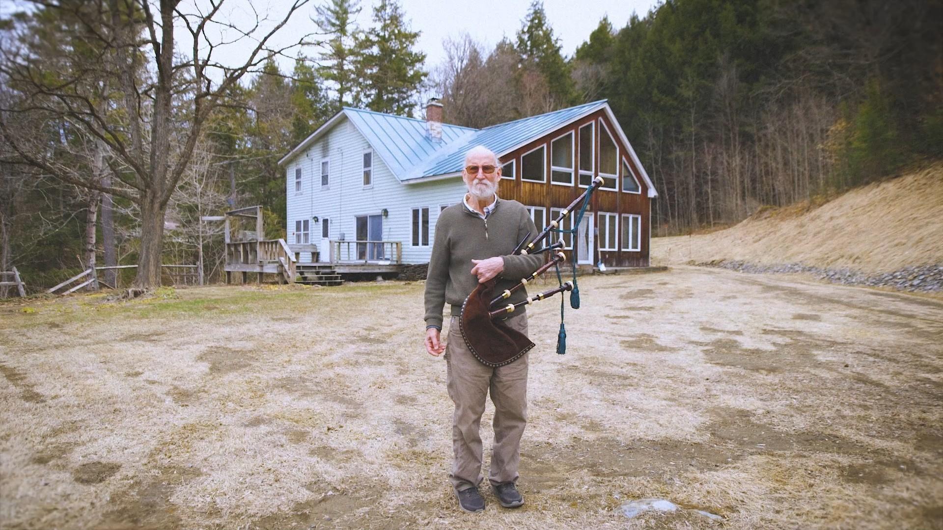 Michael MacHarg crafts world-renowned bagpipes from his shop in South Royalton, Vermont.